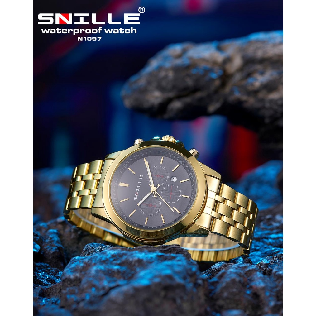 Snille Jam Tangan Rantai Wanita Unisex Original Asli Anti Air Waterproof 1097