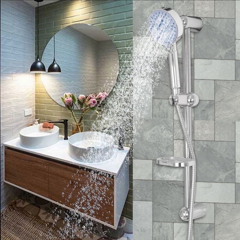 Tiang Shower 5in1 Minimalis  T913- Handshower Set Rak sabun Hand Shower pipa semprotan  Mandi 5 in 1 murah