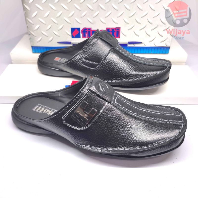 Sandal Pria Finotti TM 01 Sepatu Sendal Kulit Asli Slop Formal Finotti Original untuk Pria Laki-Laki