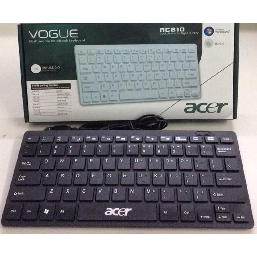 Keyboard mini Acer / Keyboard Acer / Keyboard usb Acer / Keyboard usb mini Acer / Keyboard mini bran
