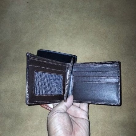 Dompet Pria Full Kulit Sapi Asli LK 6 Slot Tempat Kartu Tanpa Embos  ( Bahan Luar Dalam Pakai Kulit Sapi)