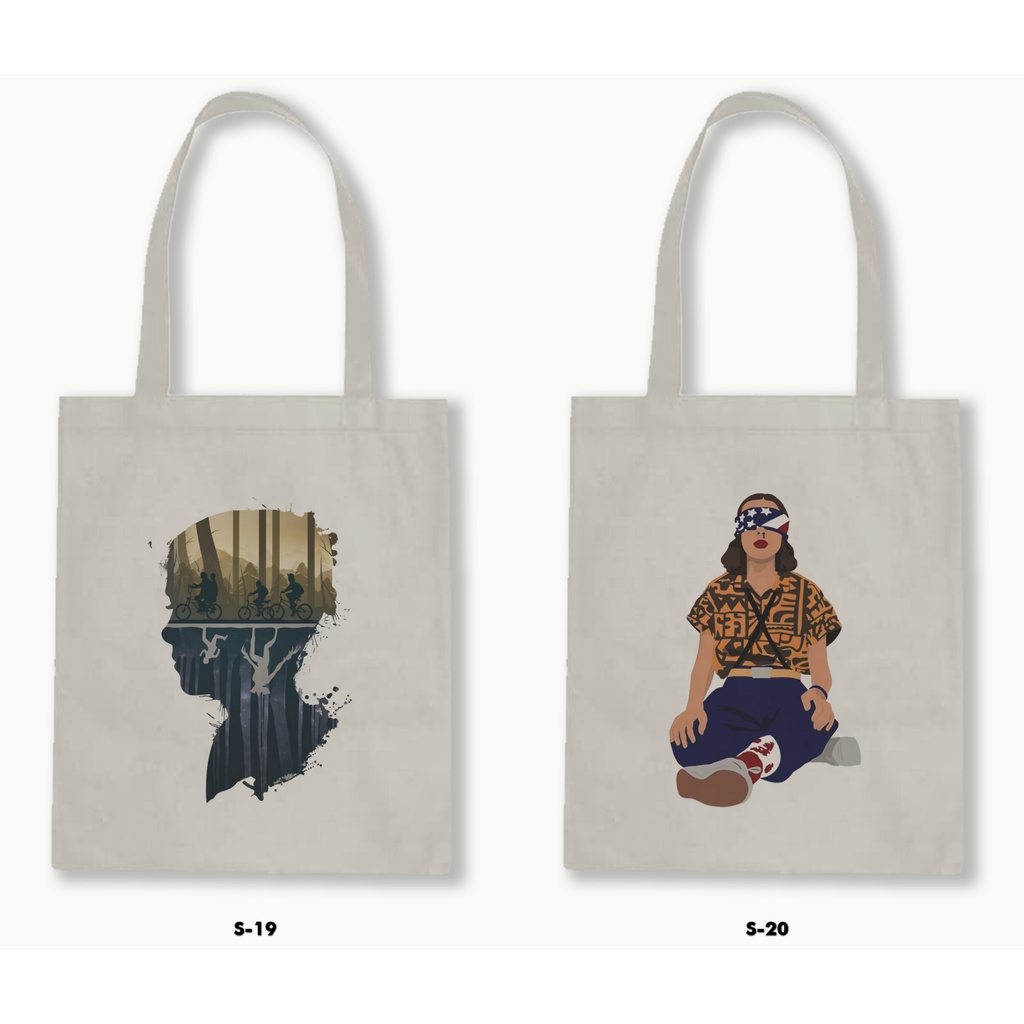 TOTE BAG BLACU - STRANGER THINGS .01