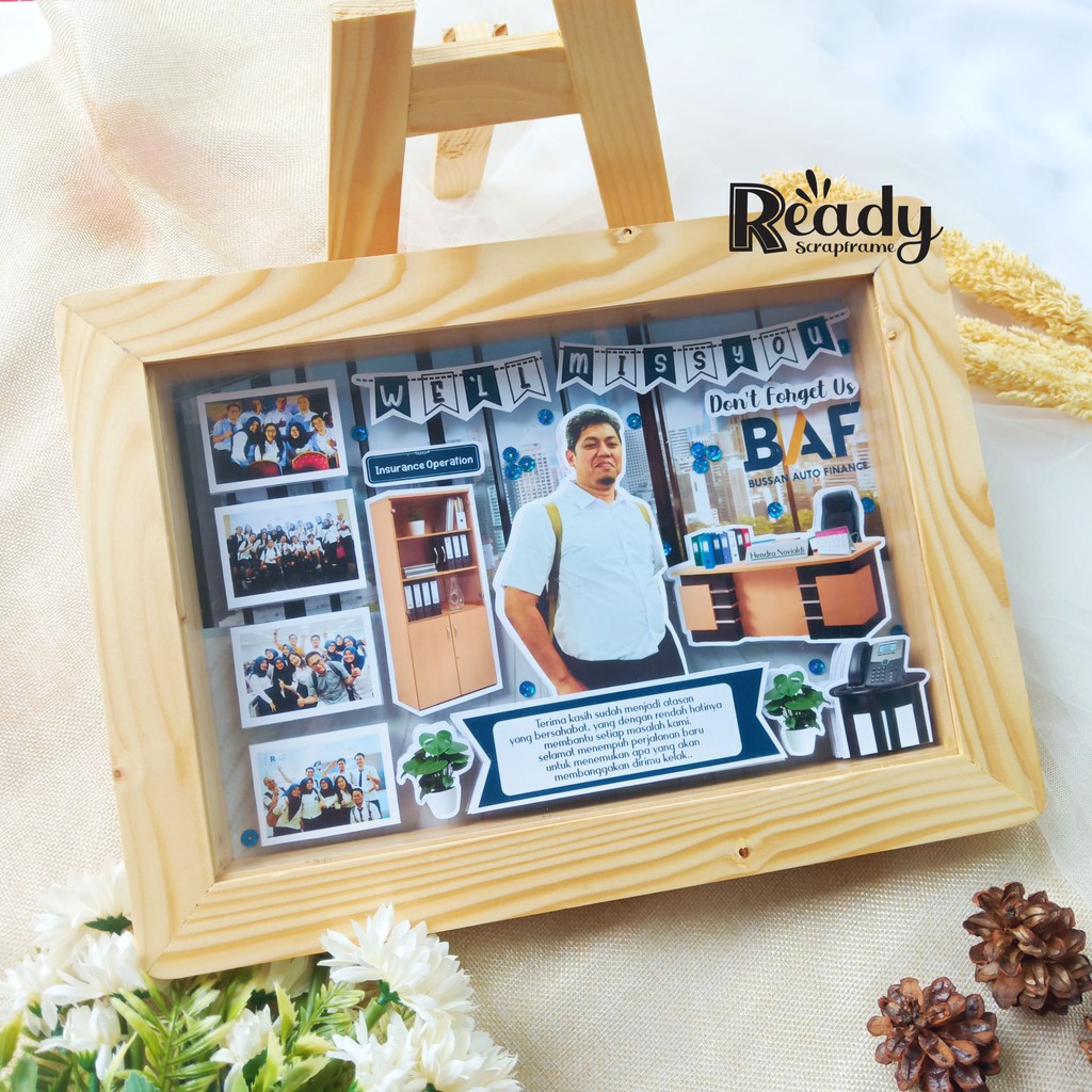 Scrapframe Scrapbook 3d Kado Farewell Resign Teman Sahabat Pacar Atasan Shopee Indonesia