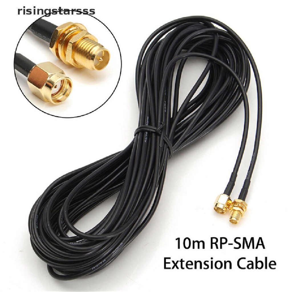 Rsid Span-new Kabel Extension Antena RP-SMA Panjang 10M / 33ft Untuk Router WiFi Wireless