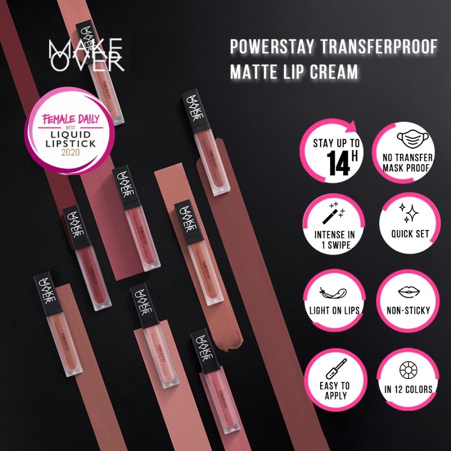 ★ BB ★ MAKE OVER Powerstay Transferproof Matte Lip Cream