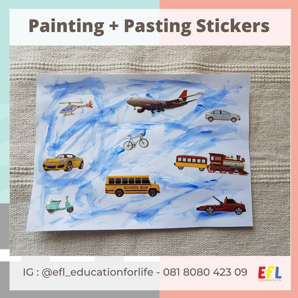

Montessori Painting+Pasting Sticker- EFL