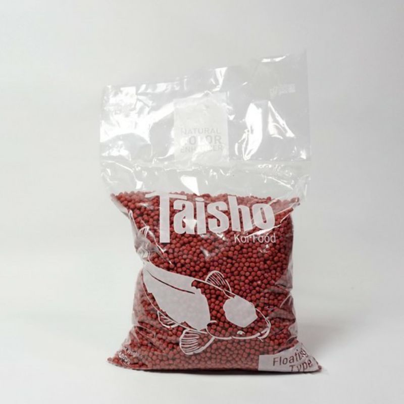 TAISHO TAISO RED MERAH 2 MM 1 KG PELET PAKAN MAKANAN IKAN KOI APUNG NUTRISI SEIMBANG VITAMIN MINERAL