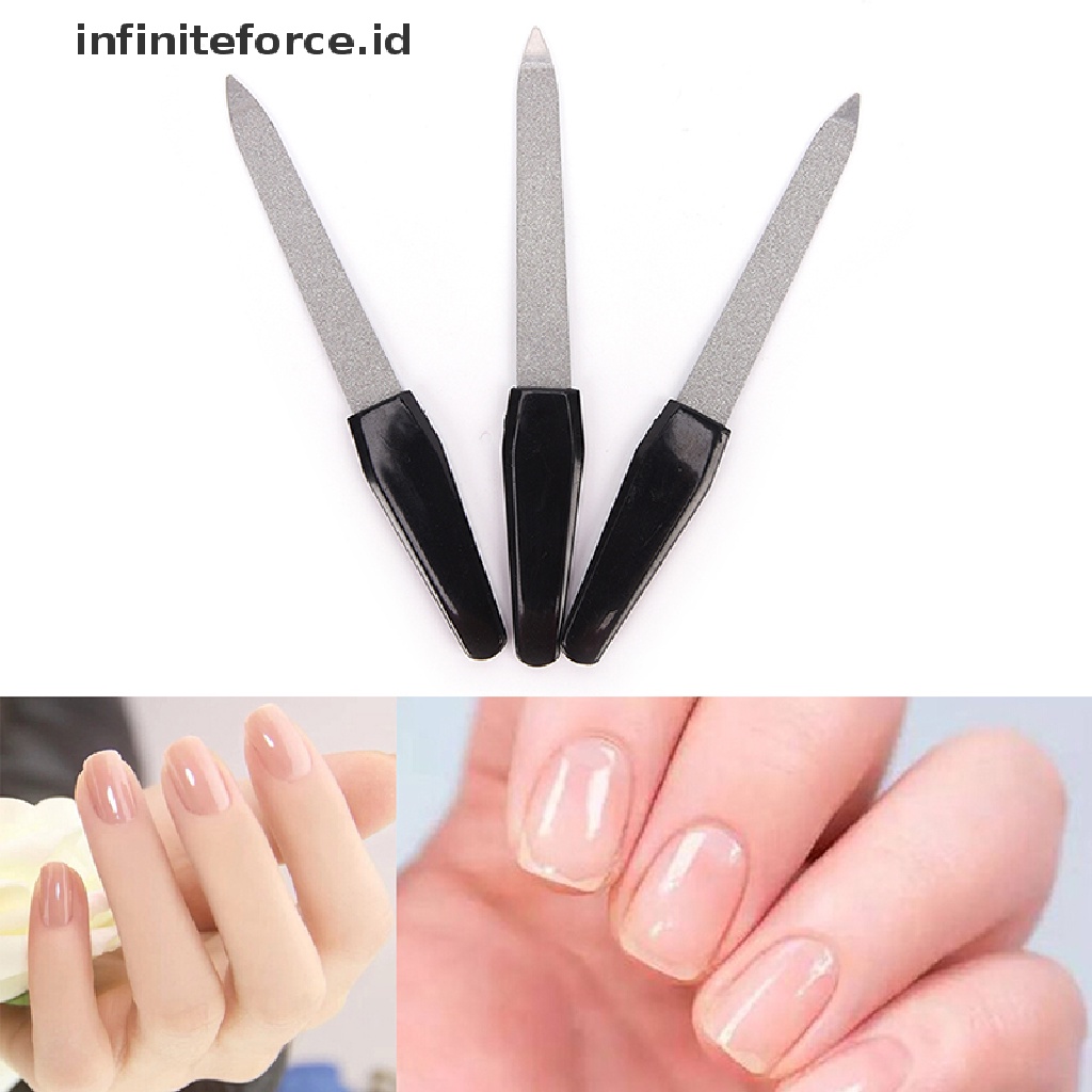 Alat Kikir Kuku Bahan Stainless Steel Metal Ukuran 12.5cm Untuk Manicure Pedicure