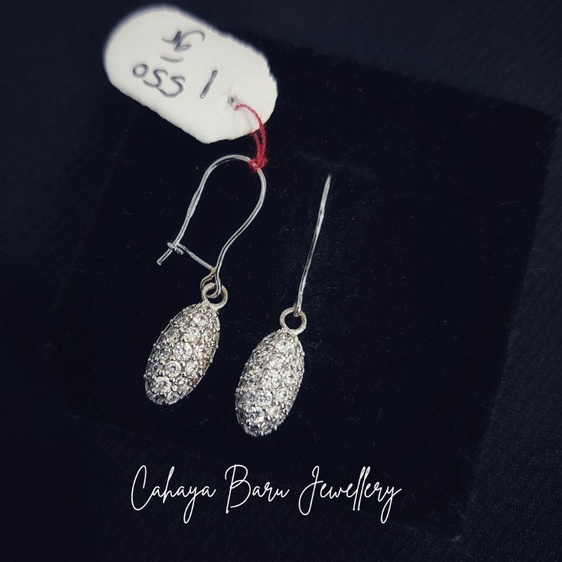 Anting kait emas putih 750 - ROXY