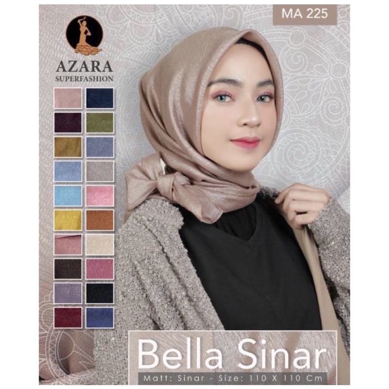 bella sinar by azara superfashion hijab lasercut murah glamour jilbab