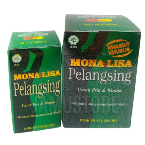 MonaLisa Pelangsing 45 Kapsul - 100% Bahan Alami [HerbaLove Indonesia BPOM]