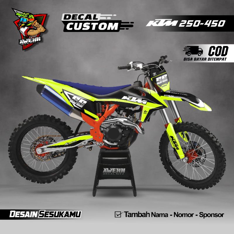 DECAL KTM 250 2017 - KTM 450 - KTM SIXDAY - KTM 85 DESAIN CUSTOM