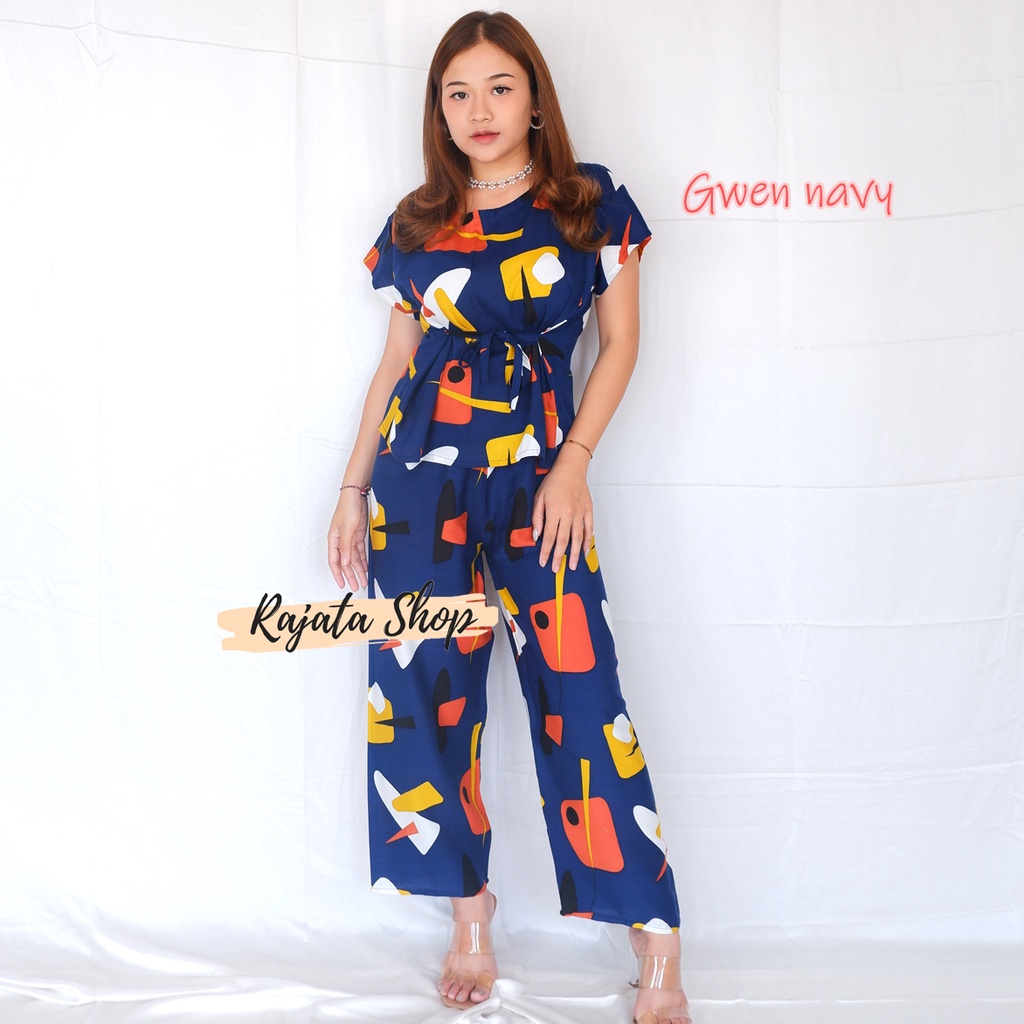 DASTER SETELAN BABYDOLL-BD GWEN NAVY