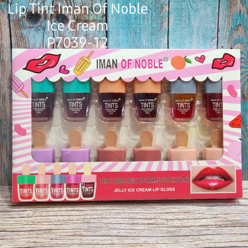 Lip Tint Liptint Iman Of Noble Ice Cream Original isi 12 Pcs [1 Box]