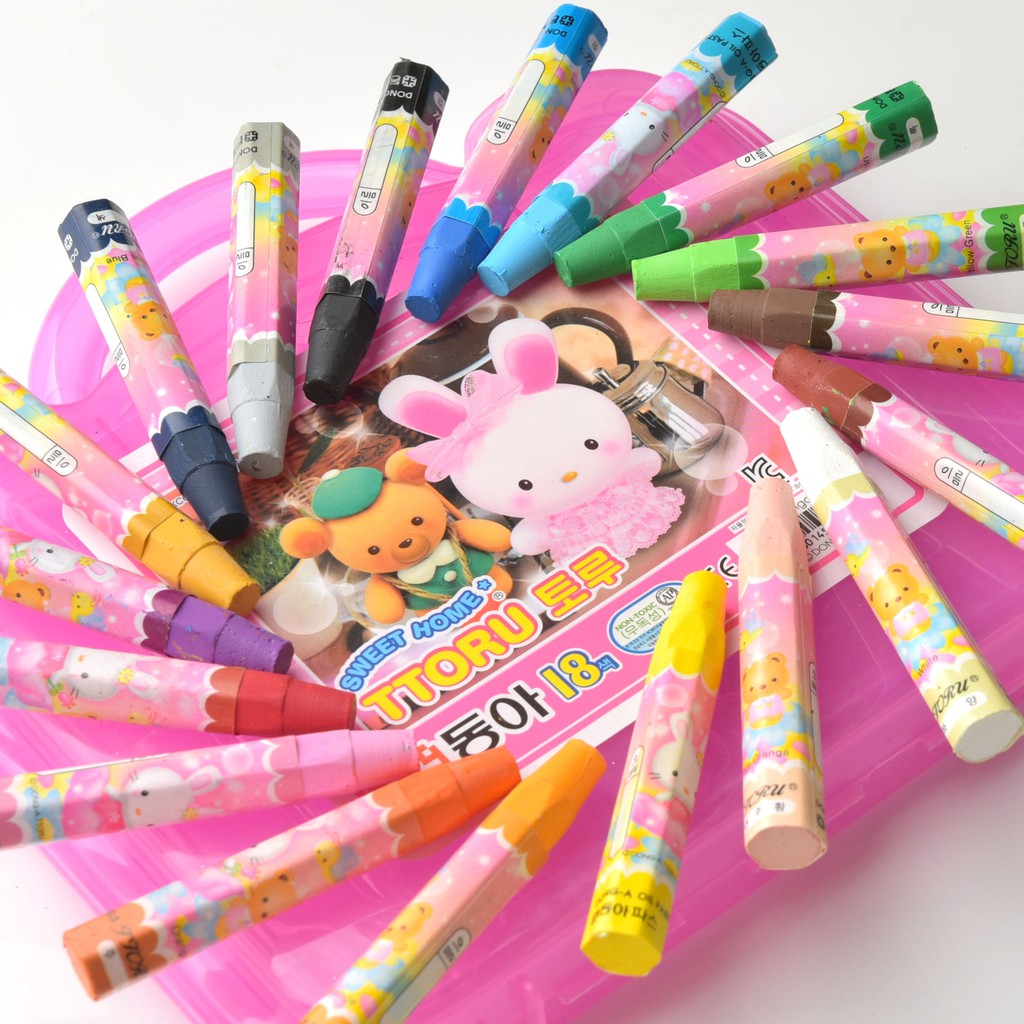 

Oil Pastel / Crayon Donga 18 Warna / NON TOXIC / KOREA RB9