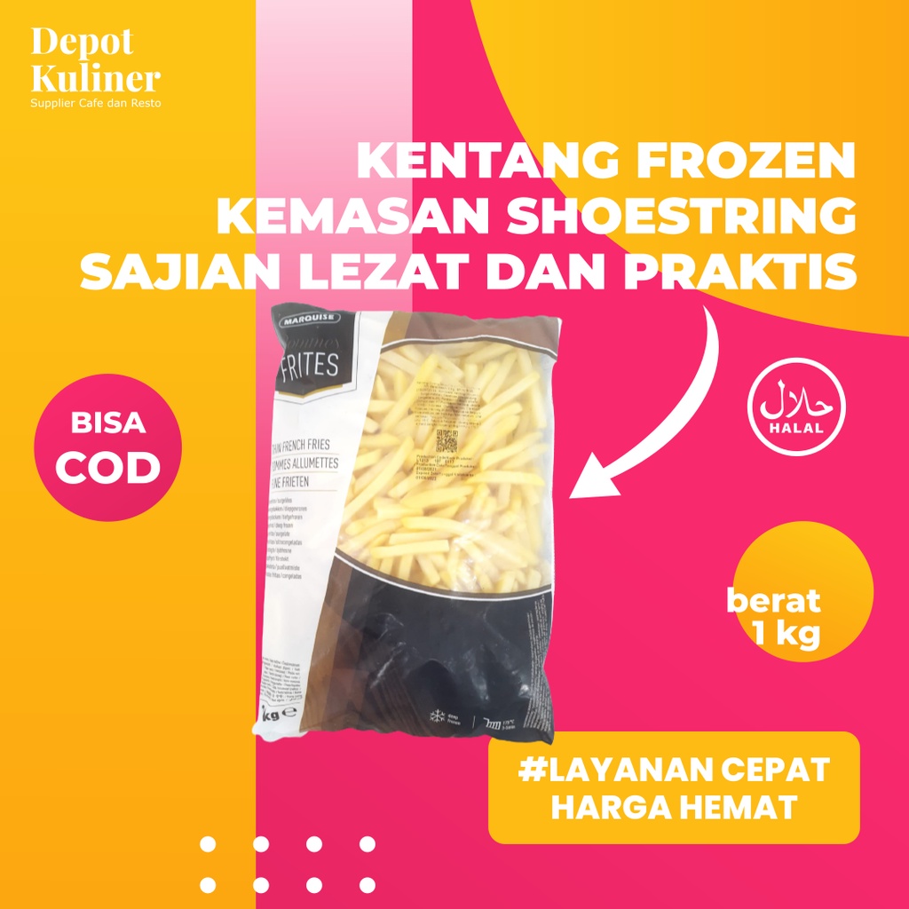 Kentang Marquise Frites 1 Kg - Kentang Frozen Shoestring