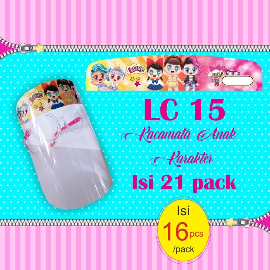 FACE SHIELD KACAMATA ANAK BOBOHO MODEL ANAK KACAMATA ANAK KARAKTER LC 15 barbie pelindung wajah