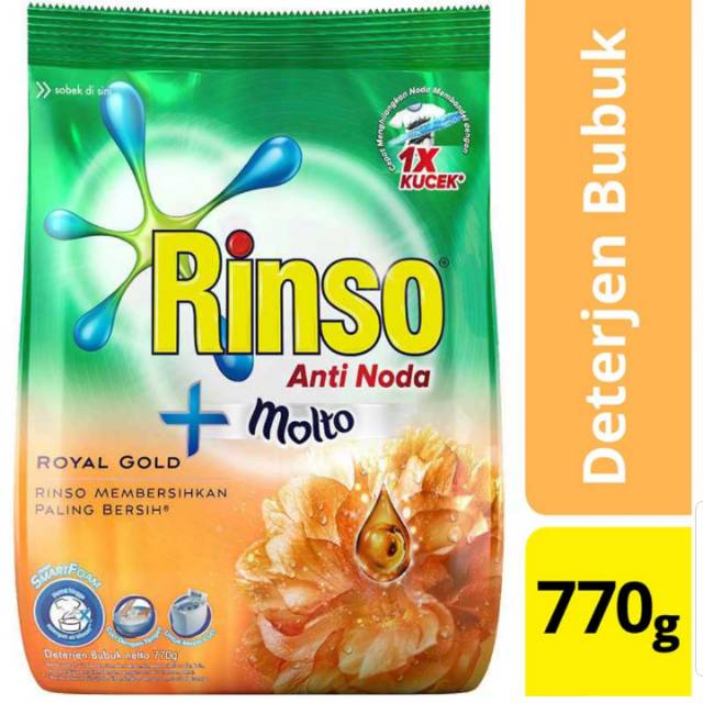 

Rinso Molto Deterjen Bubuk Royal Gold 770g