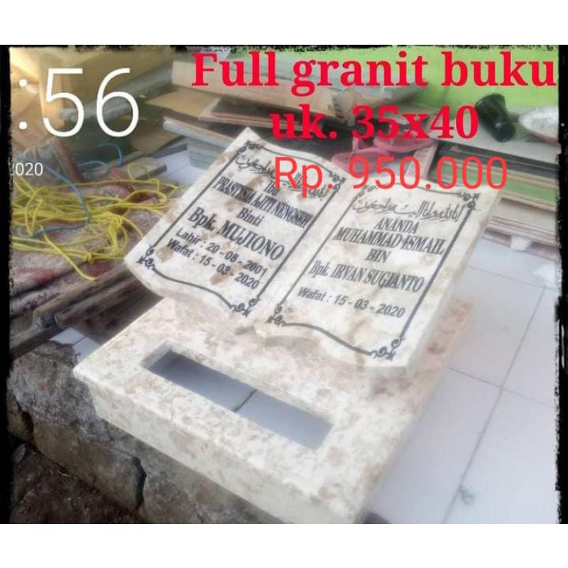 Batu Nisan buku Marmer