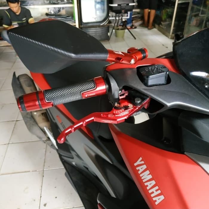 Spion tomok v2 + Handgrip model rizoma nmax CNC + Handle CNC Nmax Aerox Mio Vario Beat Pcx Mio-J Tiger Vixion Fu Lexi Scoopy old Vario-150 Mx Beat-stret