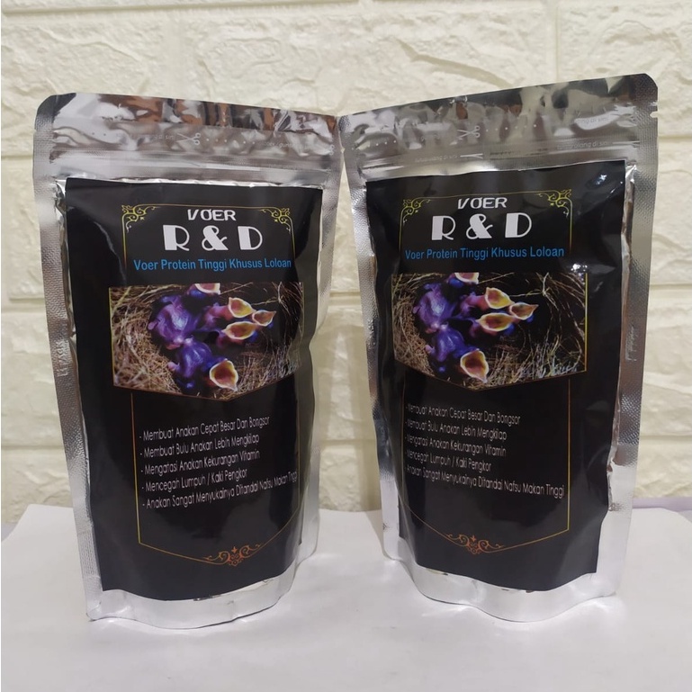 Voer R&D voer protein tinggi khusus lolohan anakan burung murai batu kacer c ijo cendet trucuk