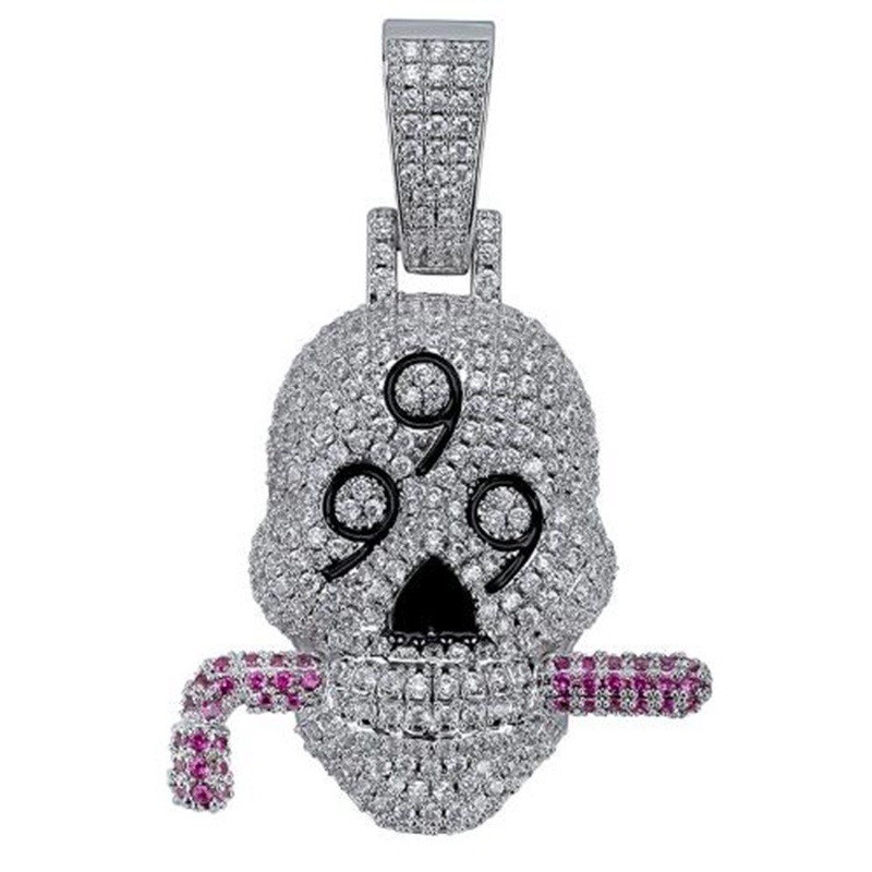 Kalung Rantai Dengan Liontin Batu Zircon Gaya Hip Hop Untuk Wanita