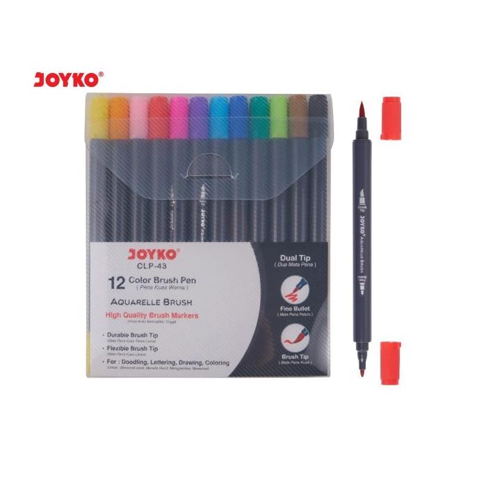 

[[COD]] Joyko Aquarelle Color Brush Pen Pena Kuas CLP-43 12 Warna Kaligrafi BERMUTU Kode 134