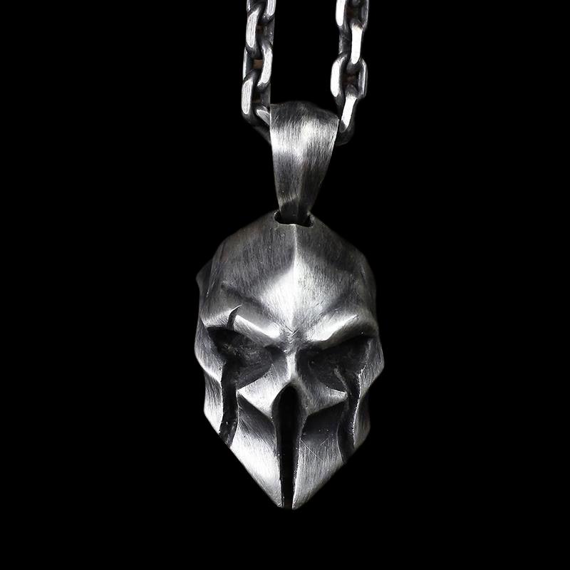 Kalung Liontin Kepala Domba Bahan Stainless Steel Gaya Retro Untuk Pria