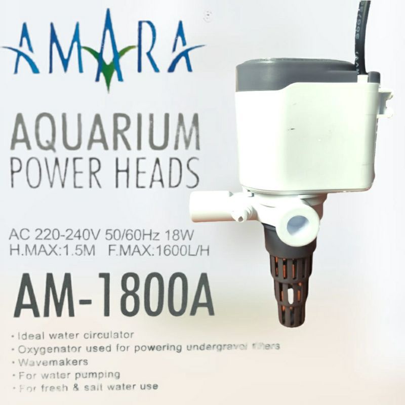 AMARA AM 1800A POWER HEAD POMPA CELUP AQUARIUM AMARA AM-1800A