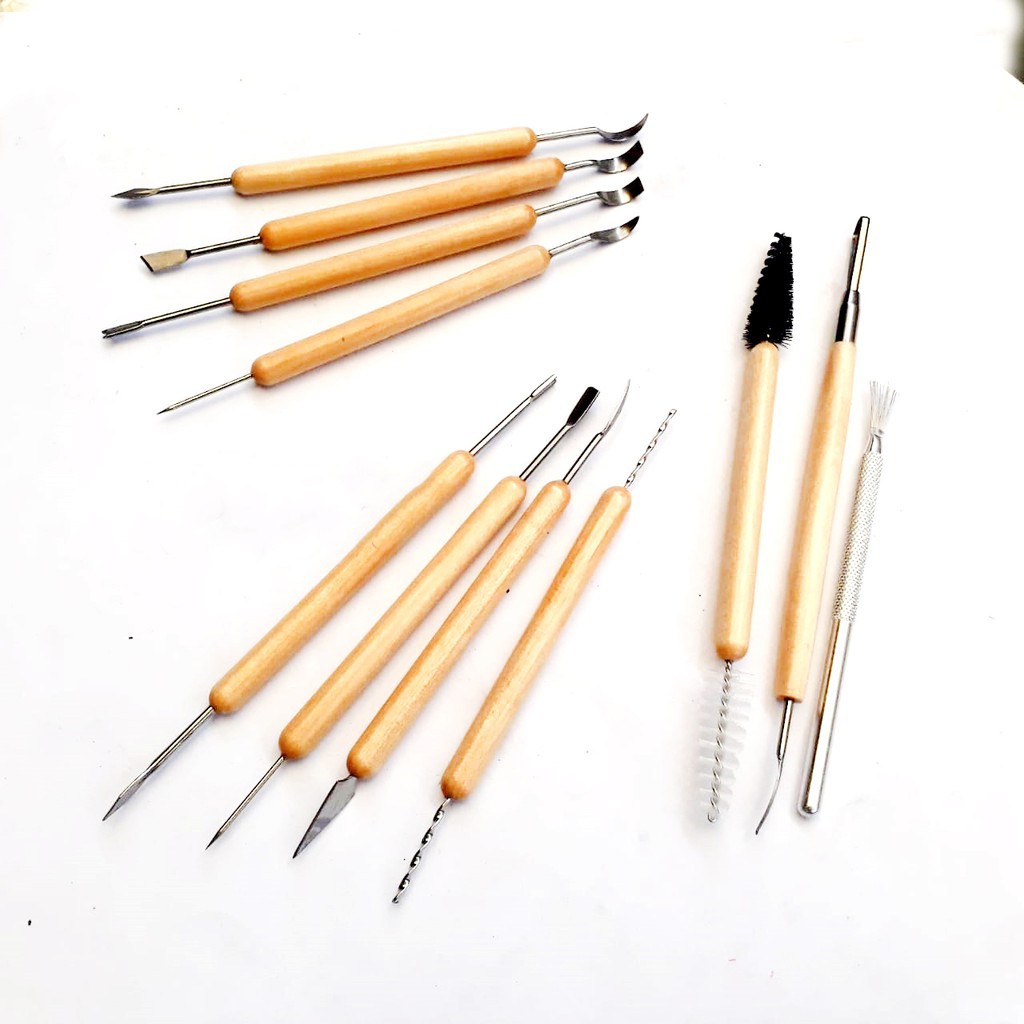 

V-Tec Clay Tool Set 11 pcs carving set pottery E0088-10B/6 inch