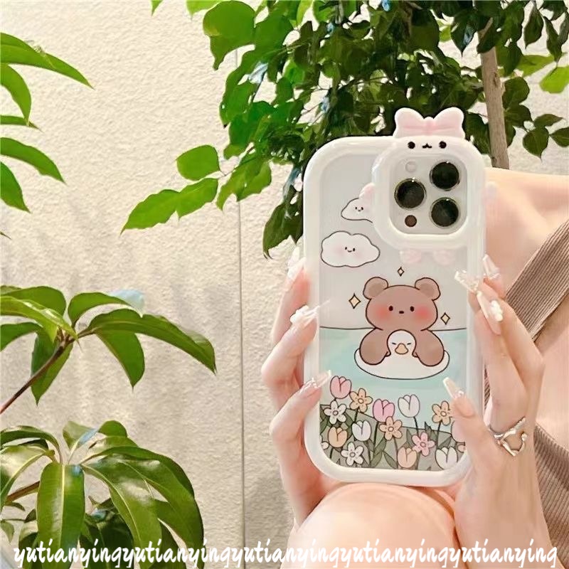 Case Desain Kartun Monster Beruang 3D Untuk VIVO Y35 Y22 Y15A Y15 Y12 Y12i Y21A Y21 Y21s Y11 Y15s Y20 Y21T Y11s Y12A Y01 Y50 Y33s Y30 Yn33T Y30