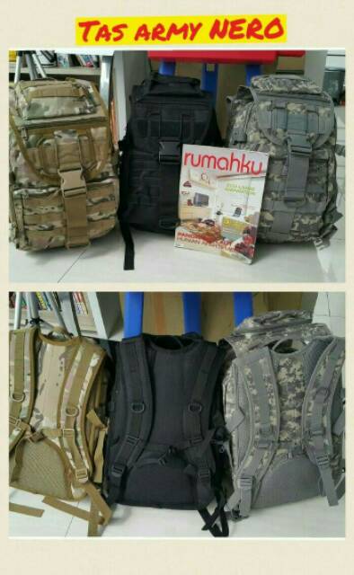 [IMPORT] Tas Ransel Pria Army Import/Ada 2 Tempat Laptop/Anti Air