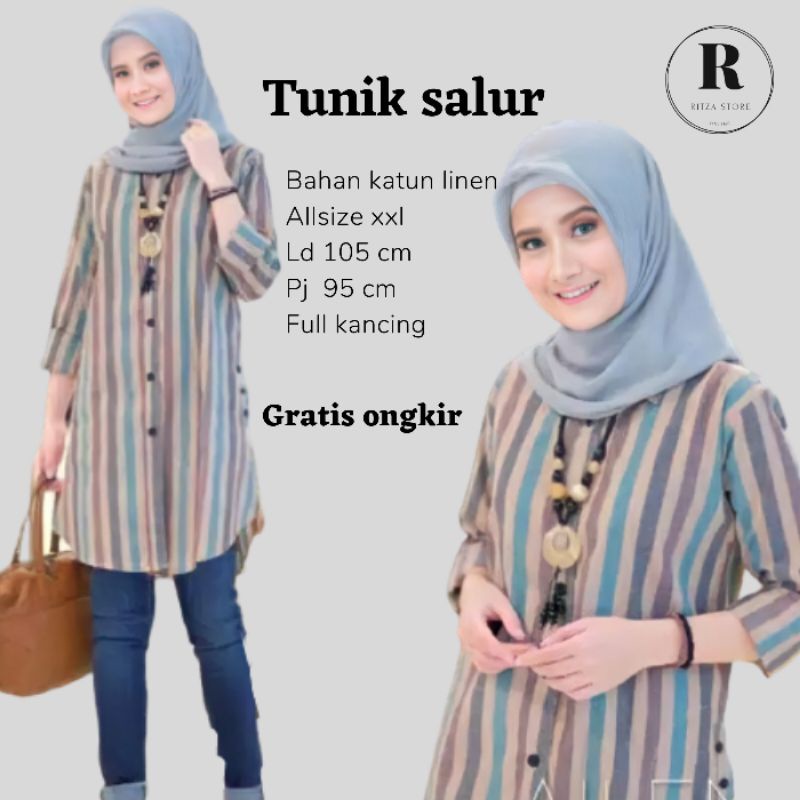 || COD || AILEN TUNIK/ATASAN WANITA/TUNIK MOTIF SALUR