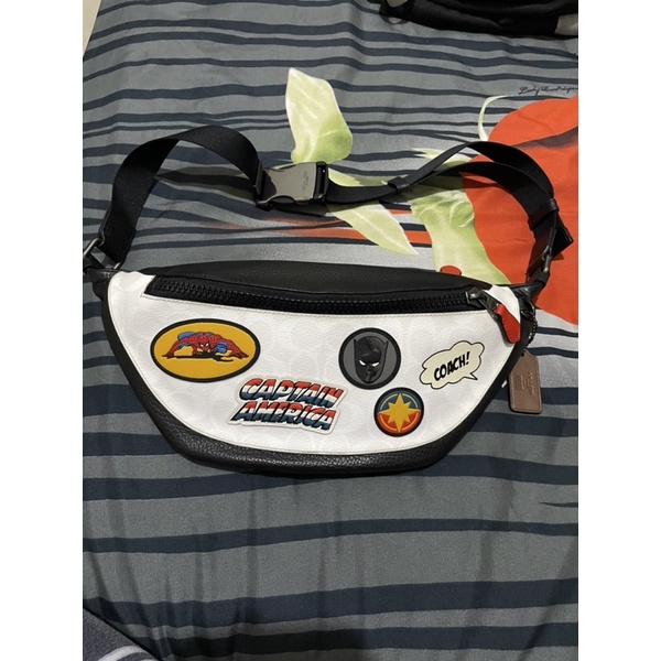 preloved waistbag coach X marvel MEN