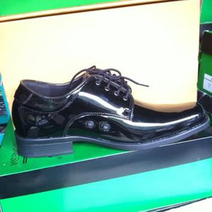 Sepatu PDH pendek tali kulit asli