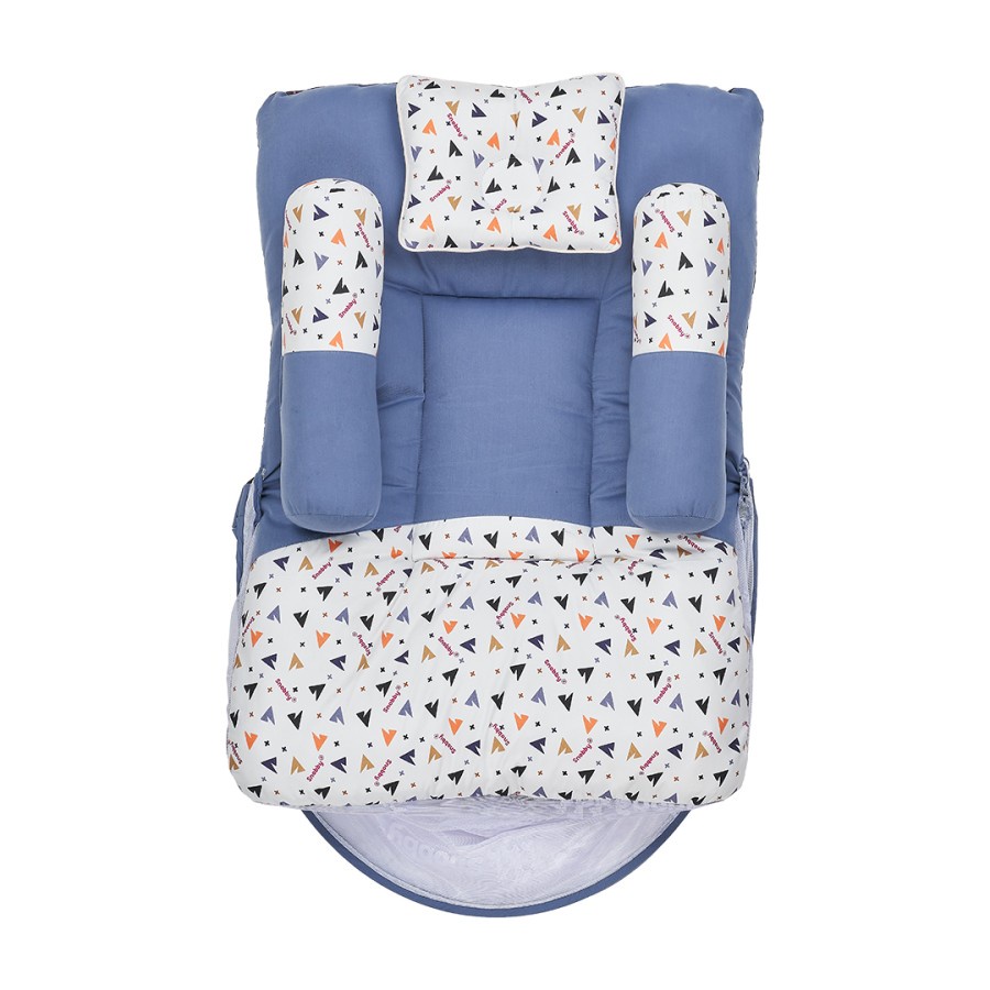 [2 kg] Snobby Kasur Lipat Bayi Dakron + Kelambu Summit Series - TPK 6291-Grey Kebiruan