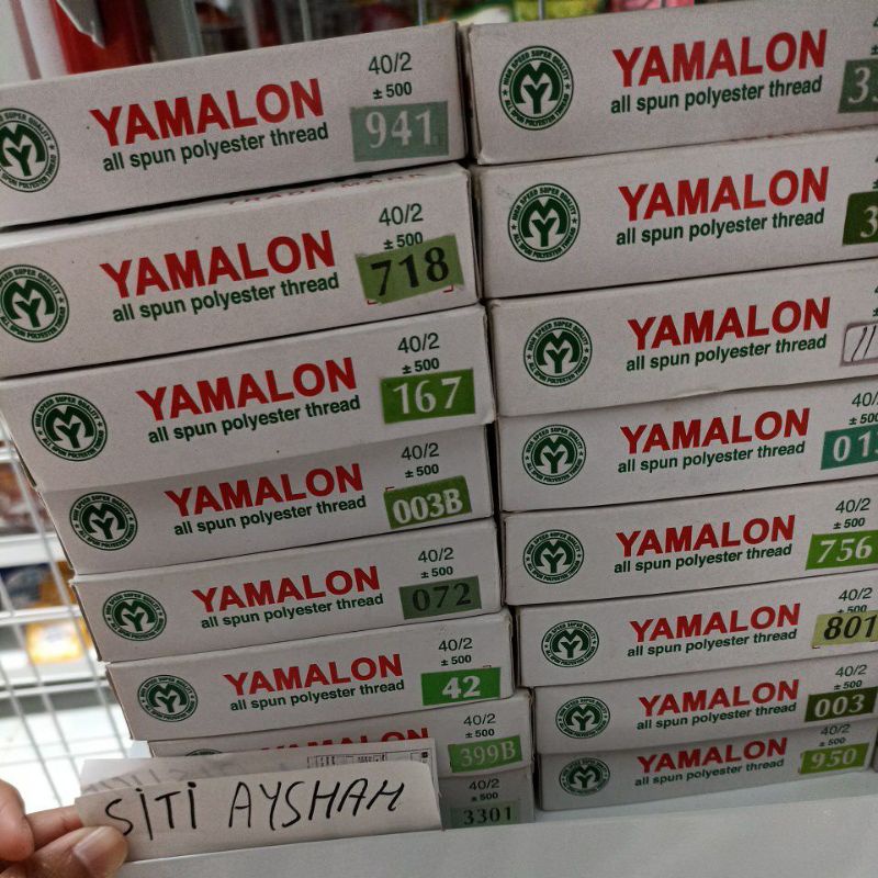 Benang jahit Yamalon hijau muda ecer