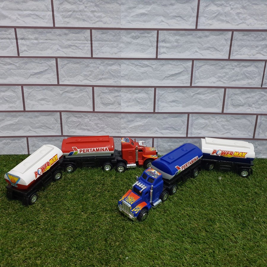 mainan truck gandeng anak edukasi - mainan truck pertamina anak