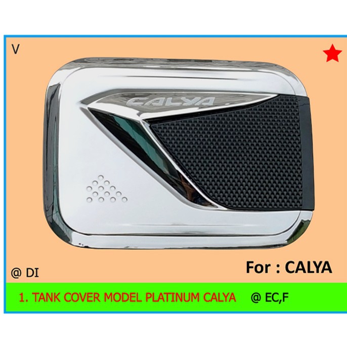 MURAH TUTUP TANGKI BENSIN/TANK COVER MODEL PLATINUM CALYA CHROME GOOD QUALITY - AKSESORIS MOBIL