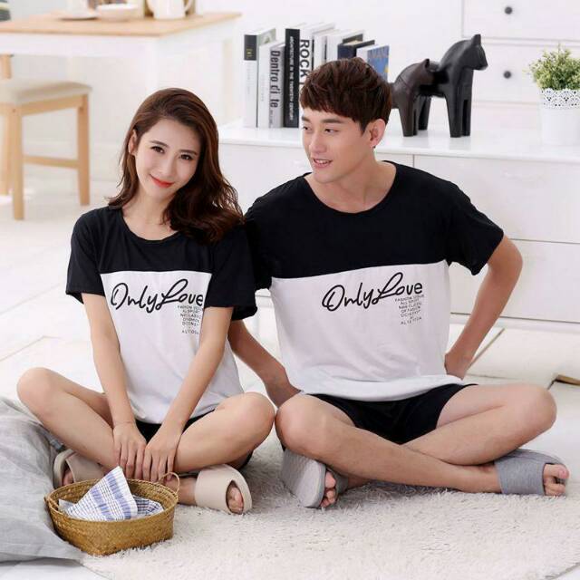 Piyama hotpants Only Love (harga satuan)