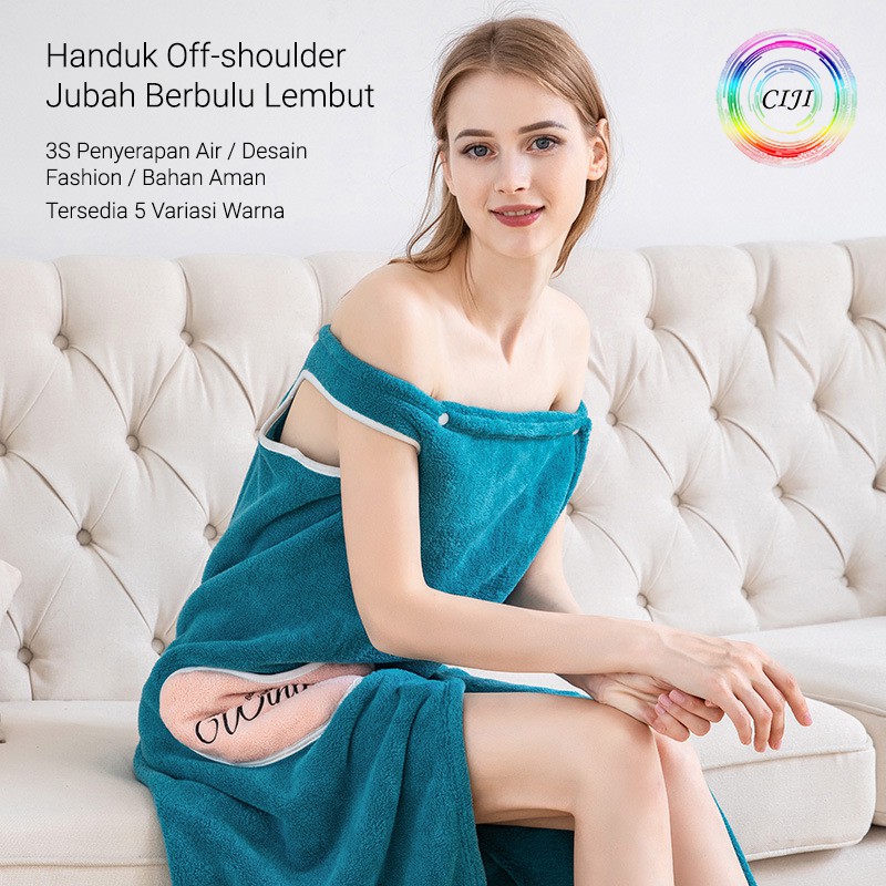 CJBR-D TINO TINO Handuk Mandi Wanita Dewasa Model Off Shoulder Dengan Berbagai Warna