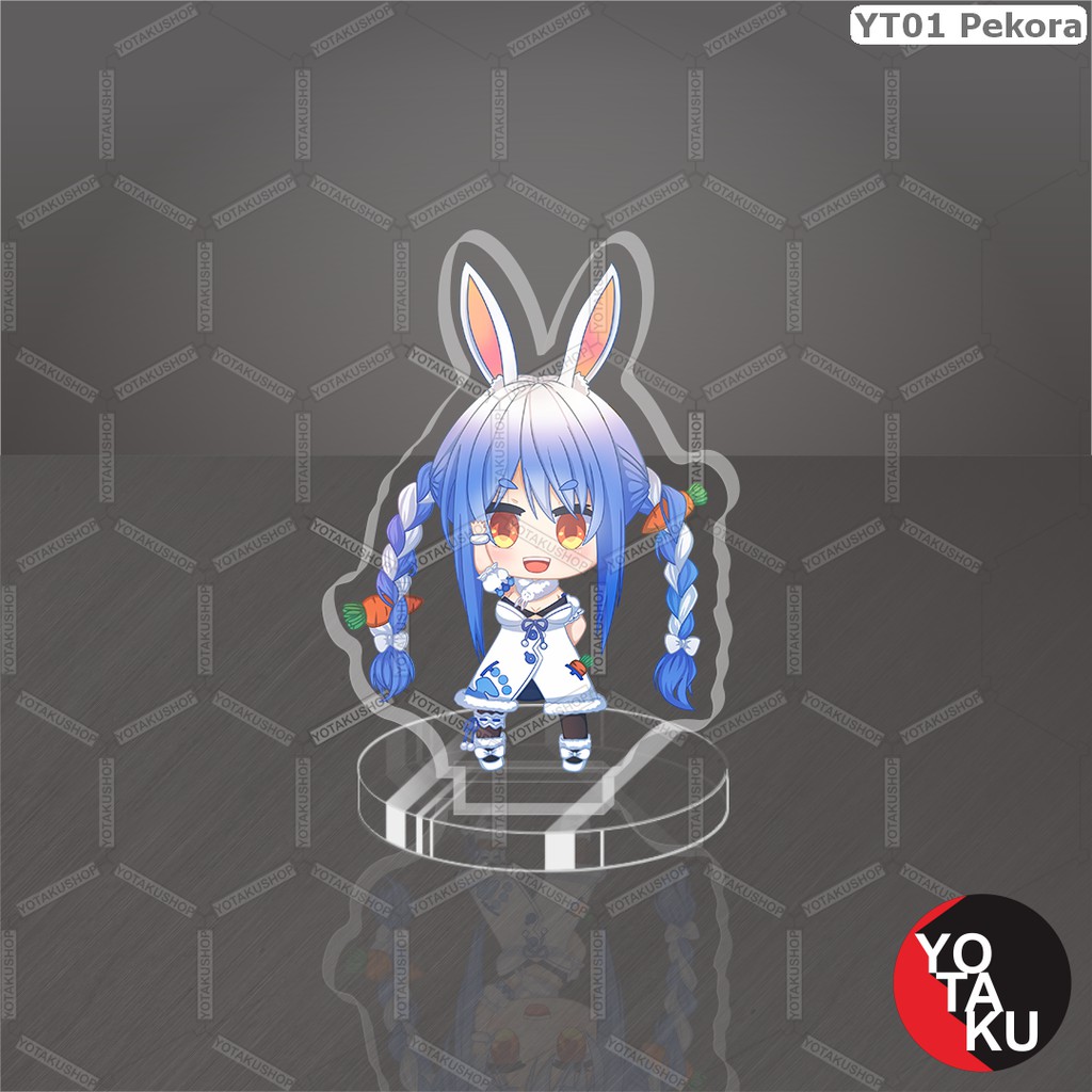 Mini Standee Figure Anime Akrilik Hololive Pekora MST68 seri 2 YOTAKUSHOP
