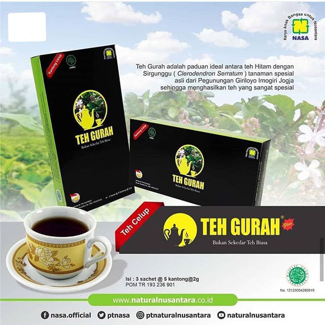 

Teh Gurah Nasa - Gurah Nasa - Herbal Alami Minuman Teh Gurah - Original - Bpom