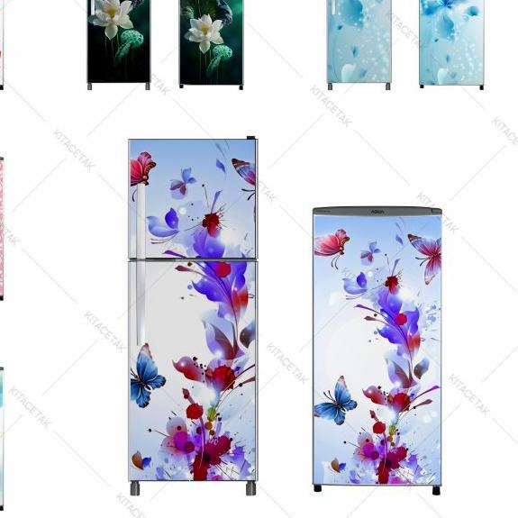 Stiker Kulkas Sticker Wallpaper Kulkas 1 dan 2 Pintu Motif Bunga Shabby