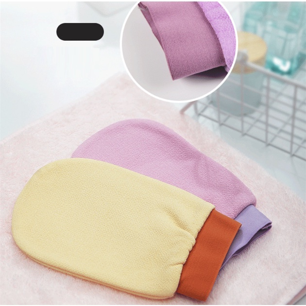 Sarung Tangan Mandi Pembersih Daki Exfoliating Bath Gloves Body Scrub Gloves Penghilang Daki Spons Daki