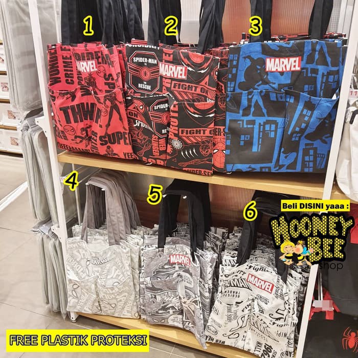 Original Miniso 3in1 Tas MARVEL X MINISO Totebag Tote bag Shoulder bag