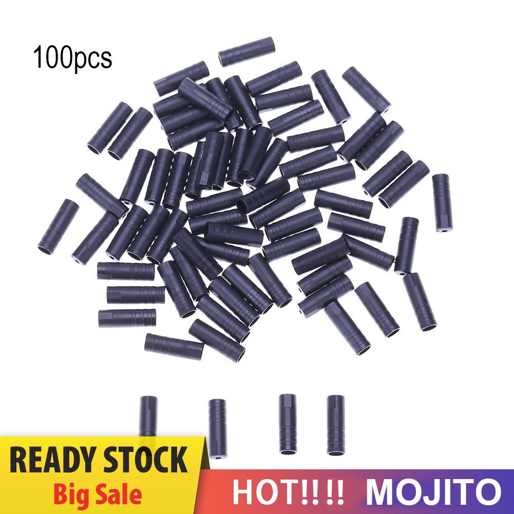 MOJITO 100pcs Bicycle Brake Wire End Core Cap Cable Aluminum Cover Gear Bikes Part