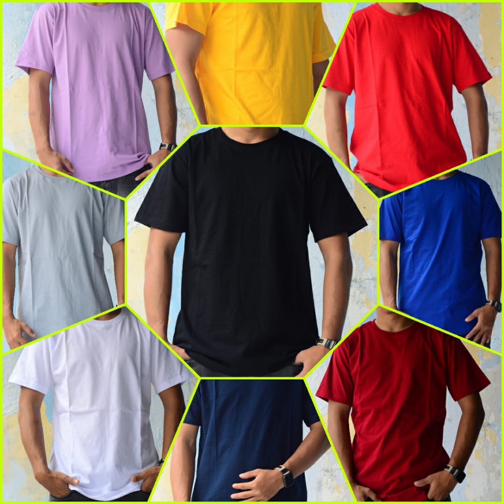 Kaos polos ayah ibu anak / baju couple keluarga lengan pendek