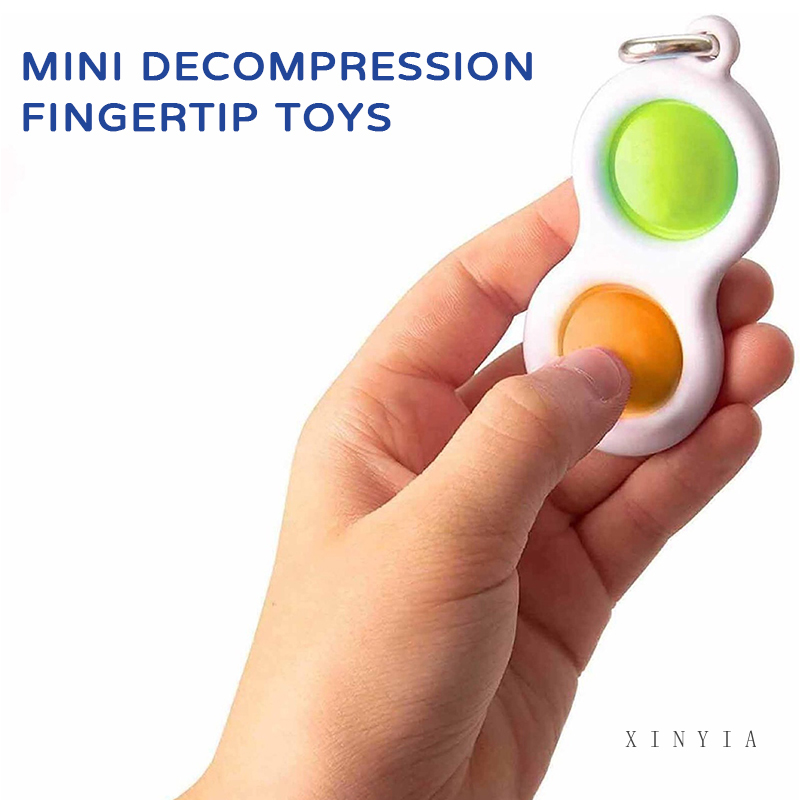 【COD】 Gantungan Kunci TikTok Pop It Gelisah Mainan Mainan Otak Gemuk Sederhana Dimpl Digit Simple Dimple Key Chain Stress Release Toy Silicone Push Pop Mainan Pendidikan Balita Bayi Pembelajaran Dini / Mainan, Game &amp; Koleksi