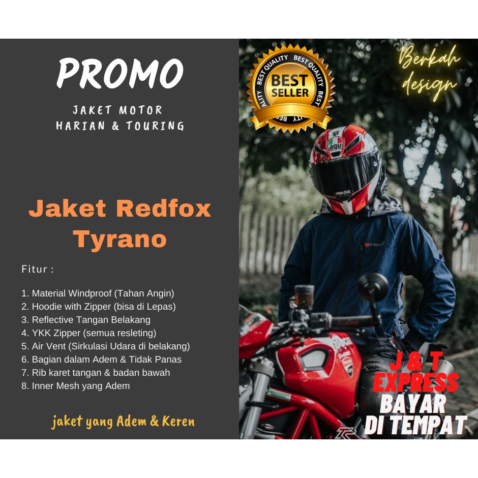 JAKET MOTOR REDFOX